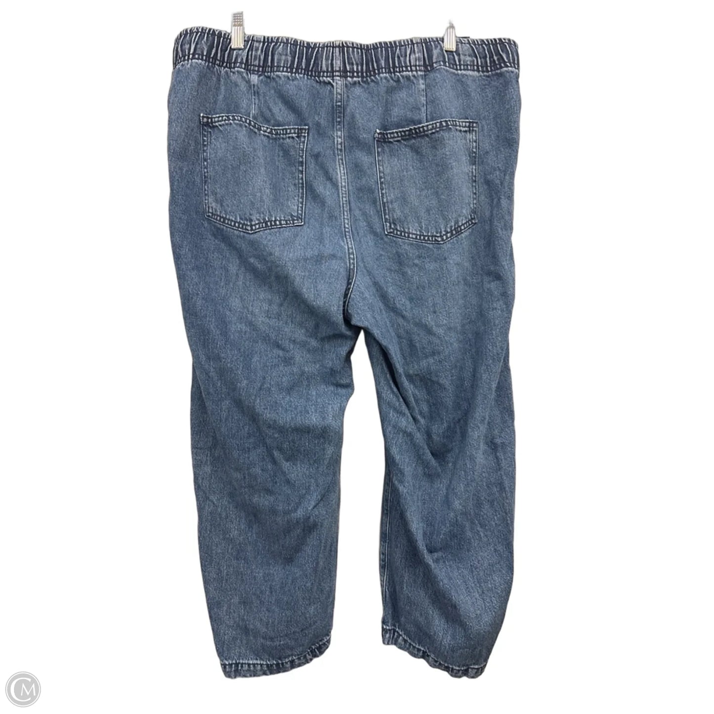 Jeans Wide Leg By Gap In Blue Denim, Size: Xl