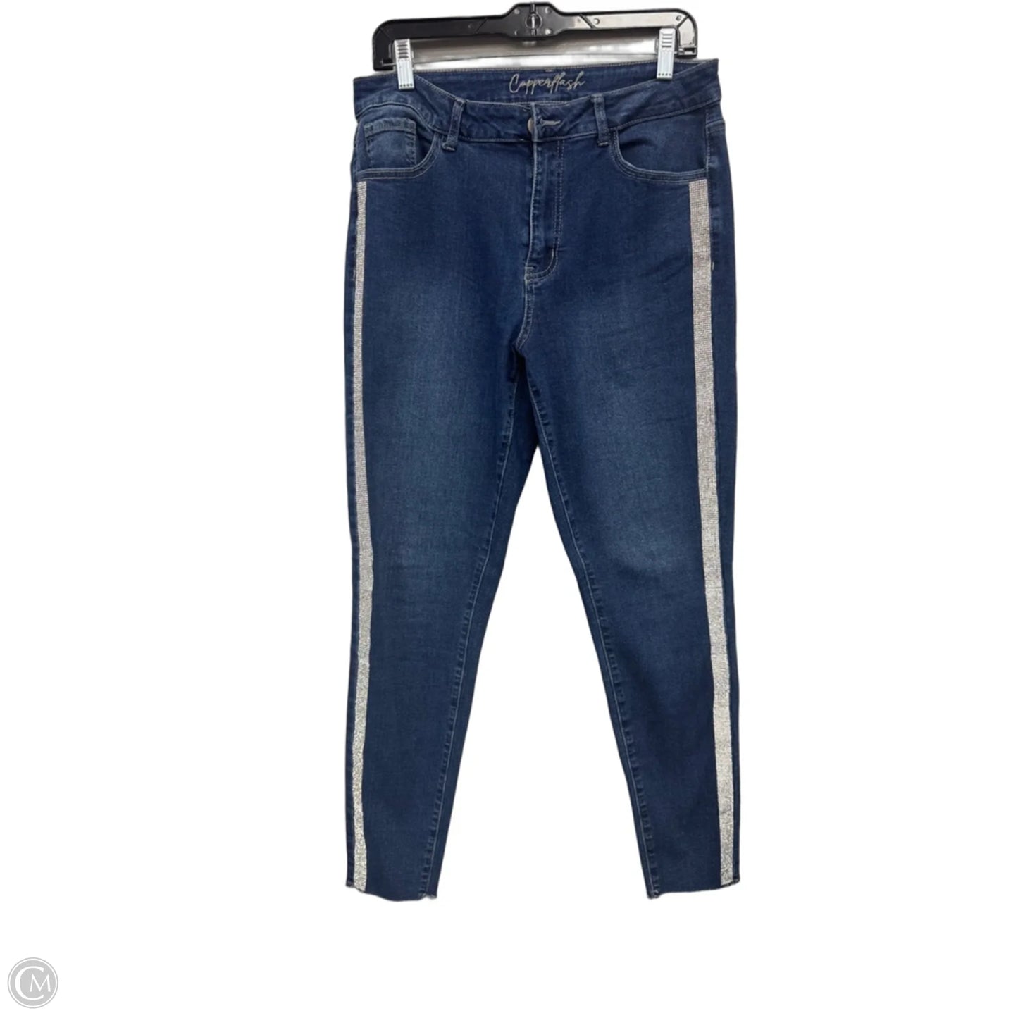 Jeans Skinny By Clothes Mentor In Blue & Silver, Size: 10