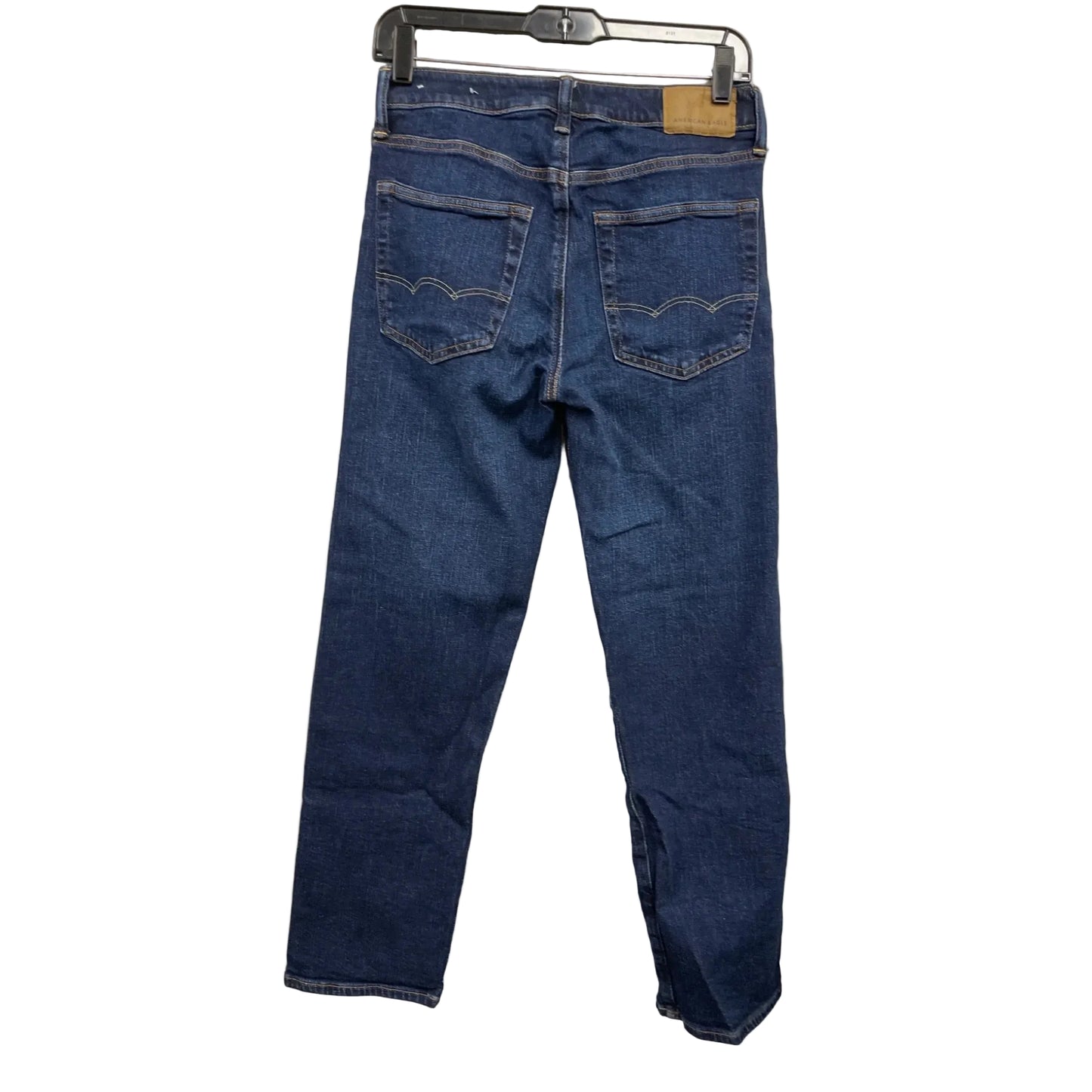 Jeans Straight By American Eagle In Blue Denim, Size: 10