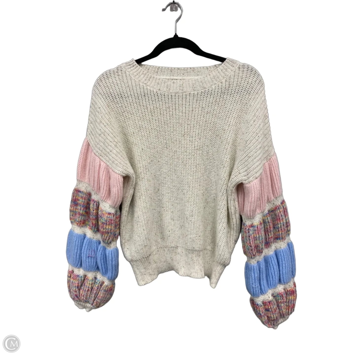 Sweater By Shein In Cream & Pink, Size: S