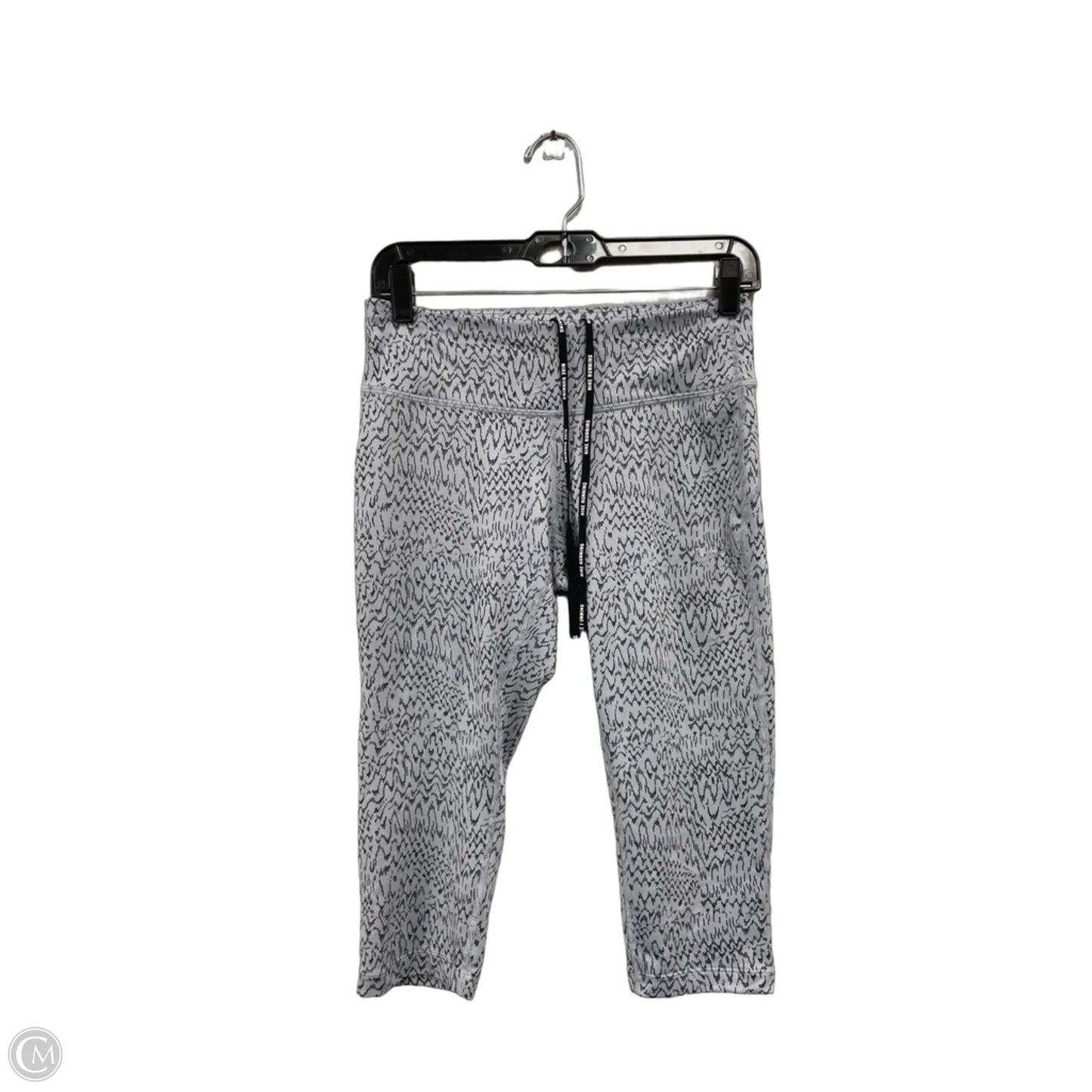 Athletic Capris By Nike Apparel In Black & Grey, Size: S