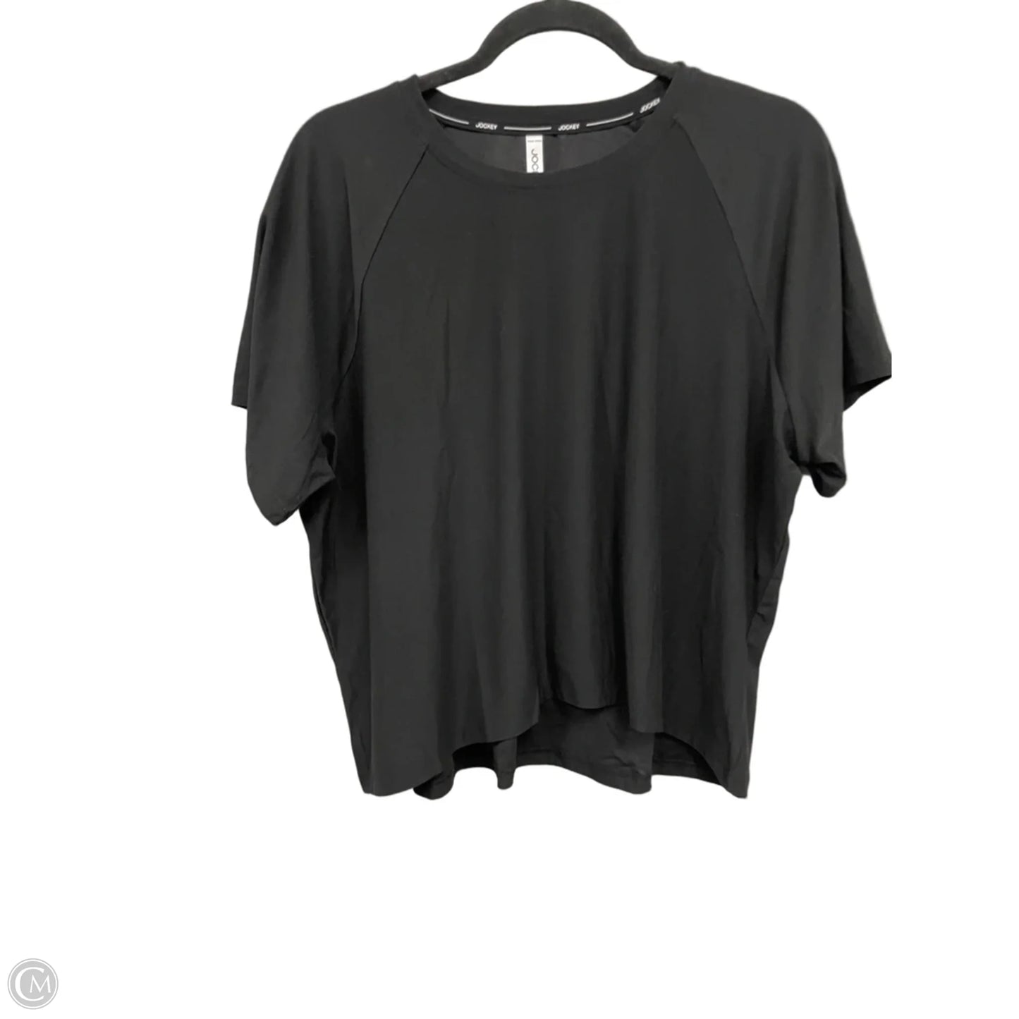 Athletic Top Short Sleeve By Jockey In Black, Size: Xl