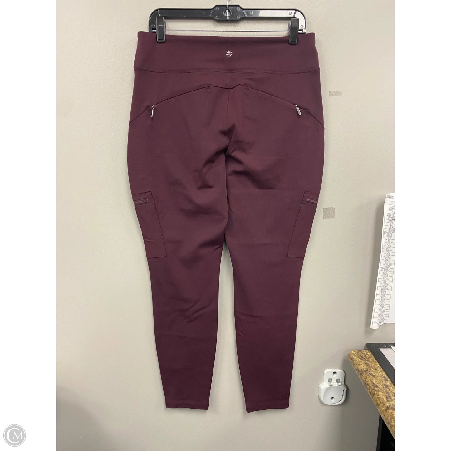 Athletic Pants By Athleta In Maroon, Size: 14