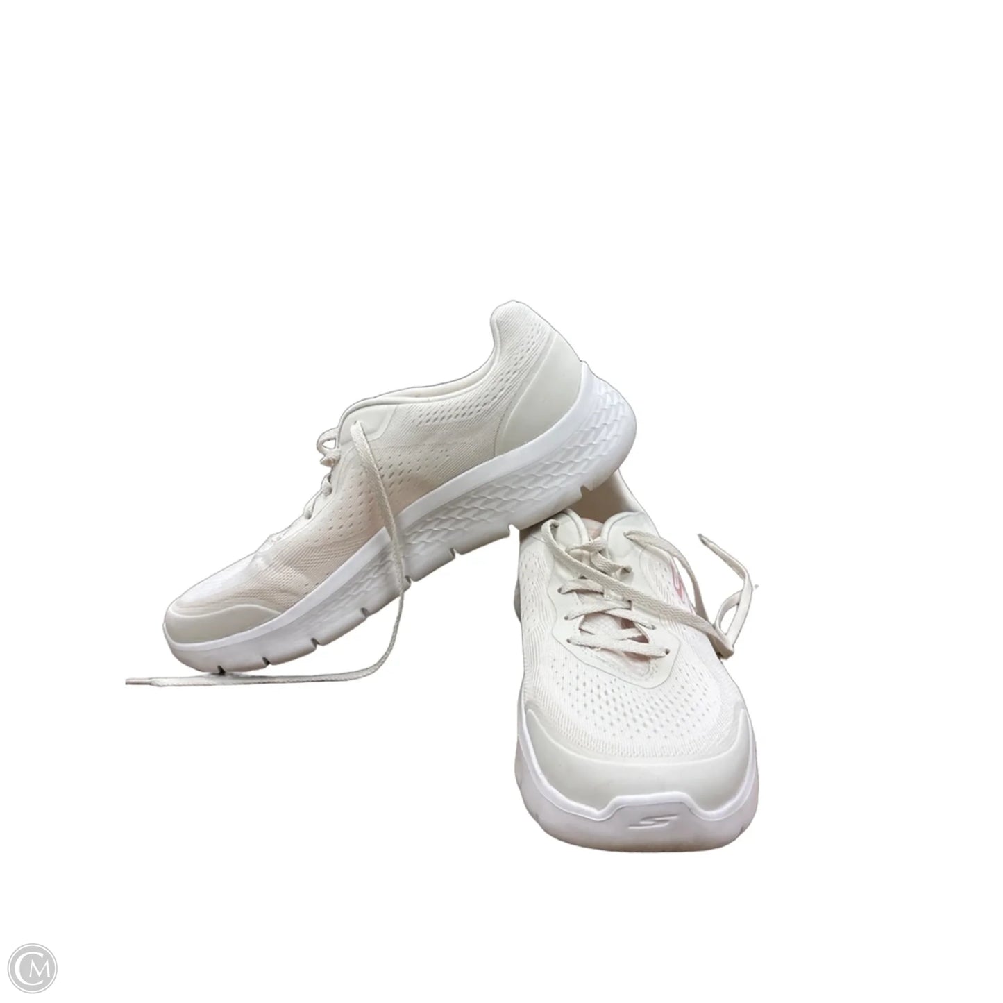 Shoes Athletic By Skechers In Cream & Pink, Size: 10