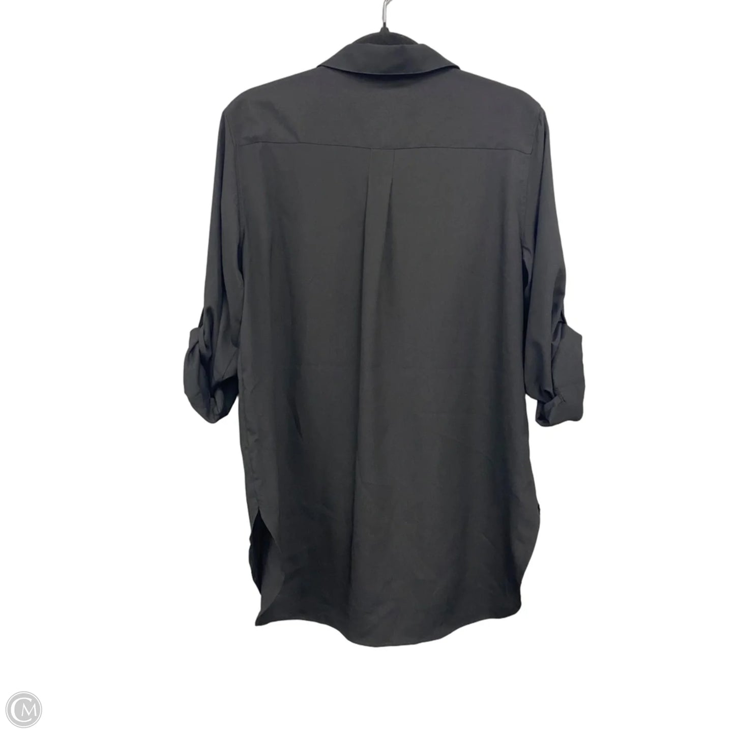 Blouse Long Sleeve By Calvin Klein In Black, Size: L