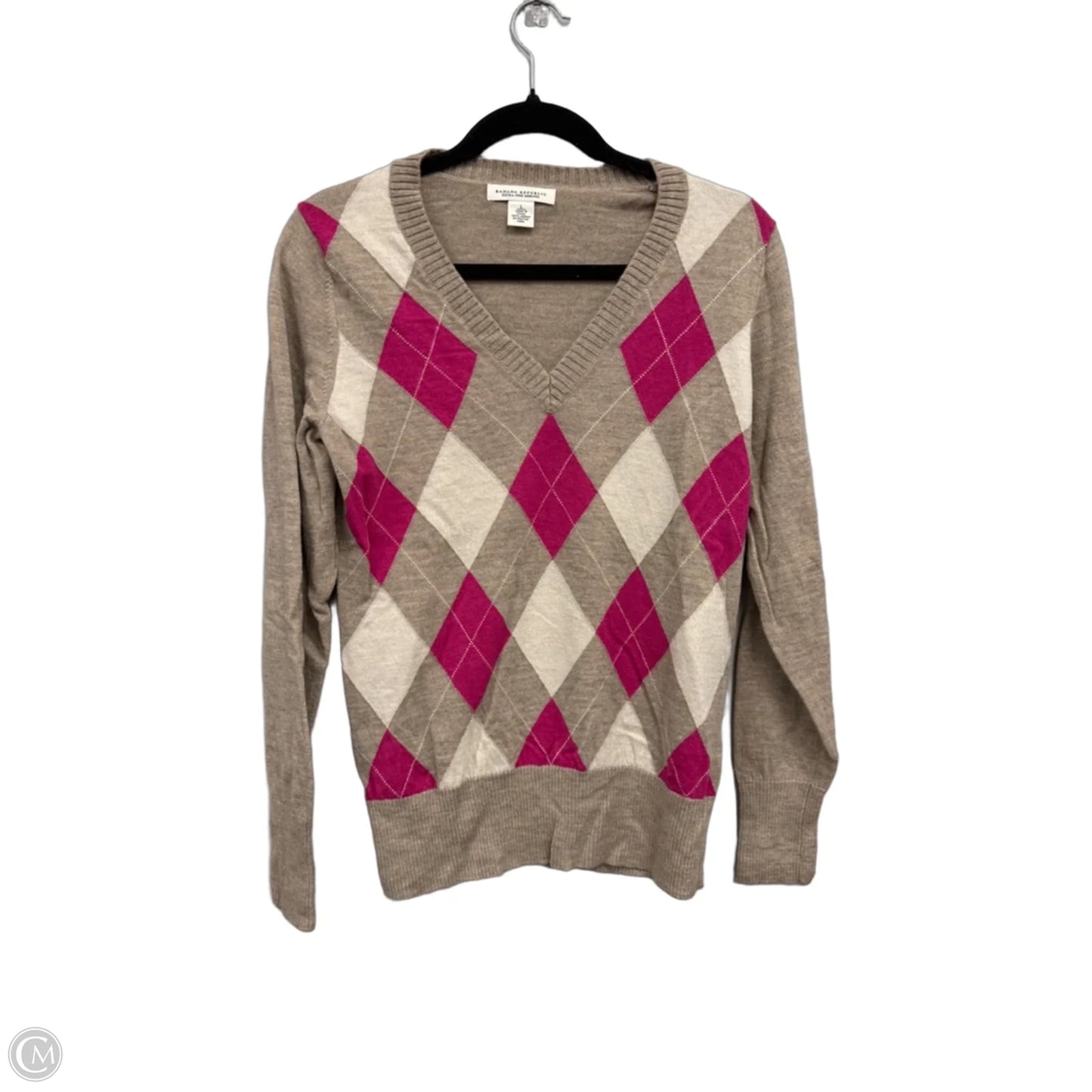 Sweater By Banana Republic In Pink & Tan, Size: L