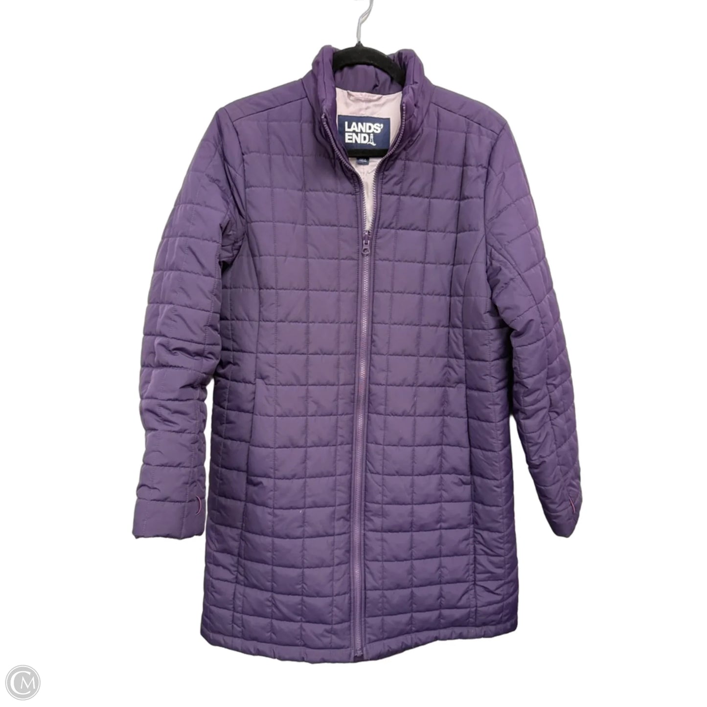 Jacket Puffer & Quilted By Lands End In Purple, Size: M