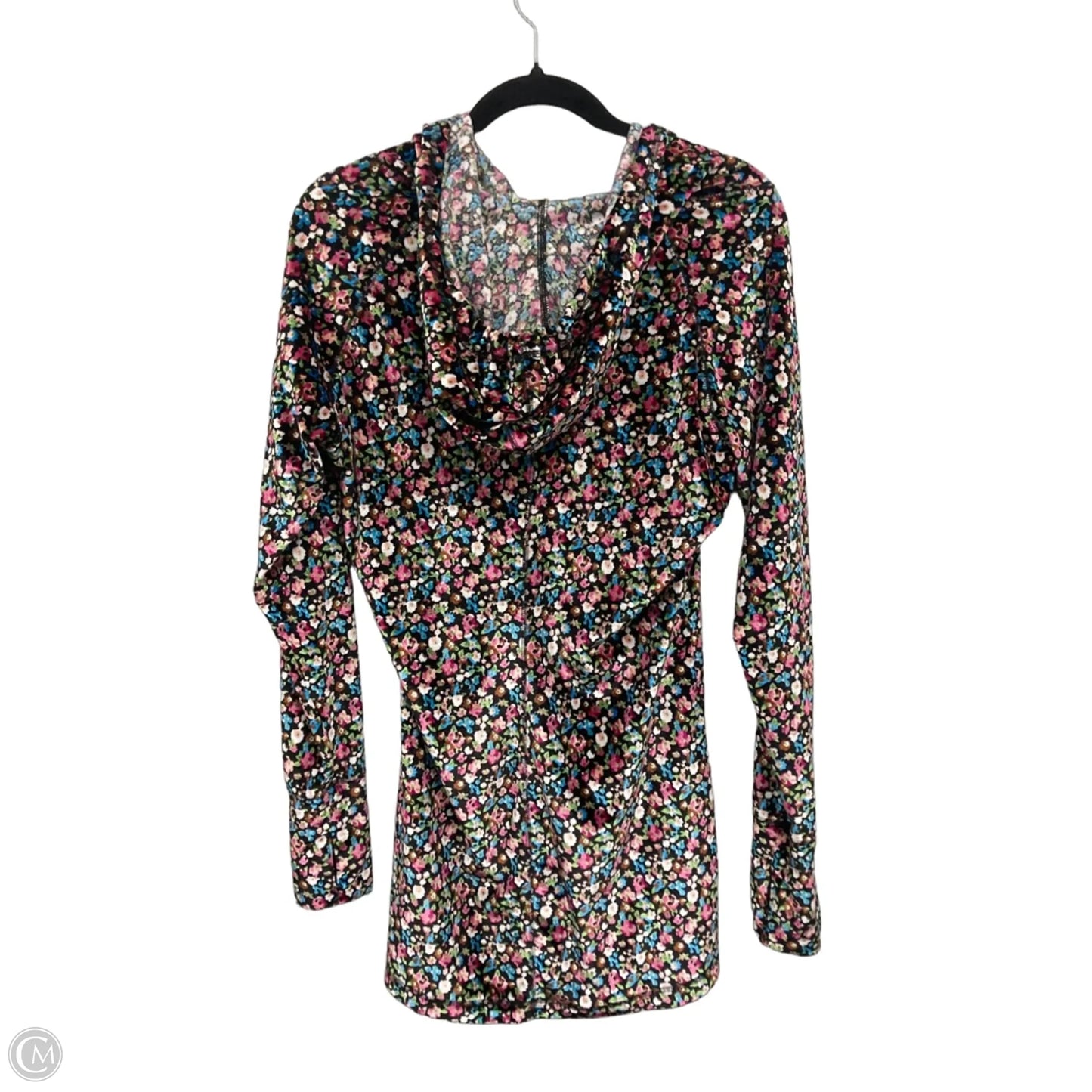Sweatshirt Hoodie By Betabrand In Black & Pink, Size: M