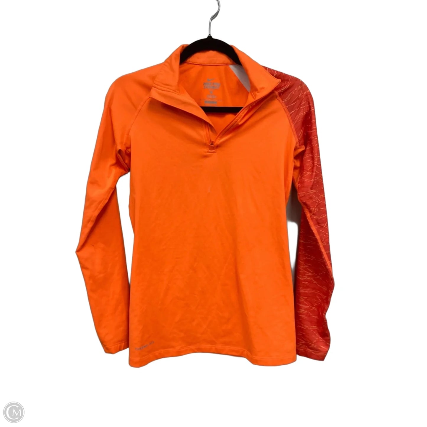 Athletic Jacket By Nike Apparel In Orange, Size: M