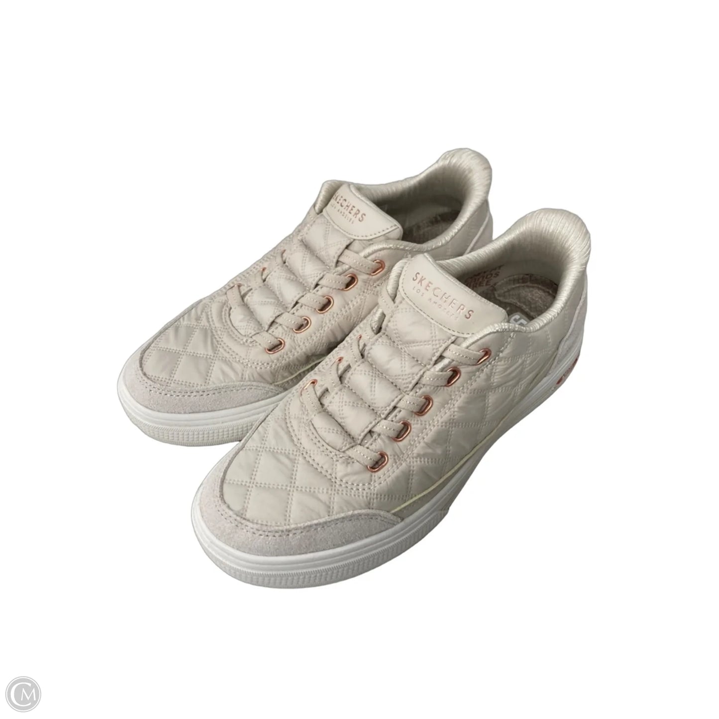 Shoes Sneakers By Skechers In Cream, Size: 6.5