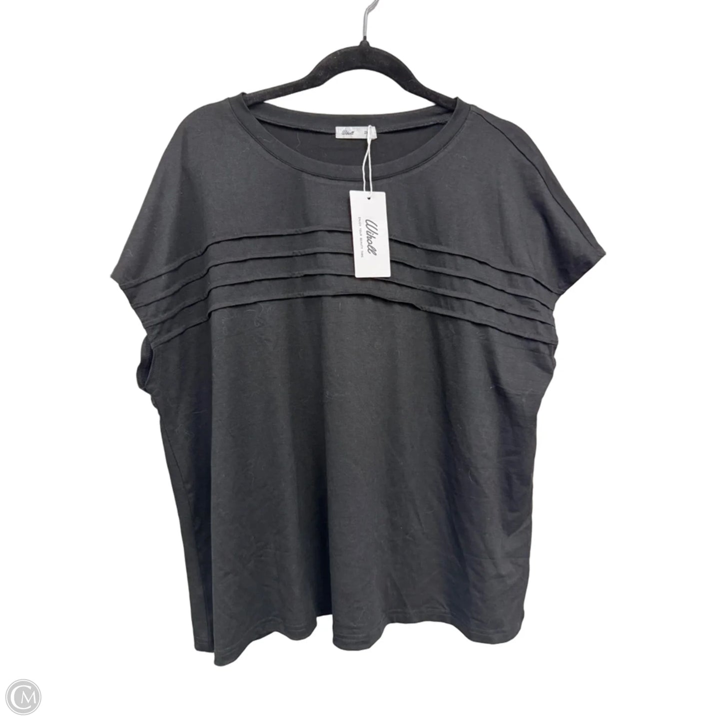 Top Short Sleeve By Wiholl In Black, Size: 2x
