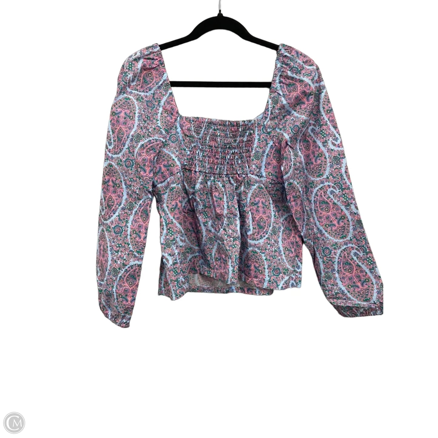 Top Long Sleeve By J. Crew In Blue & Pink, Size: 12