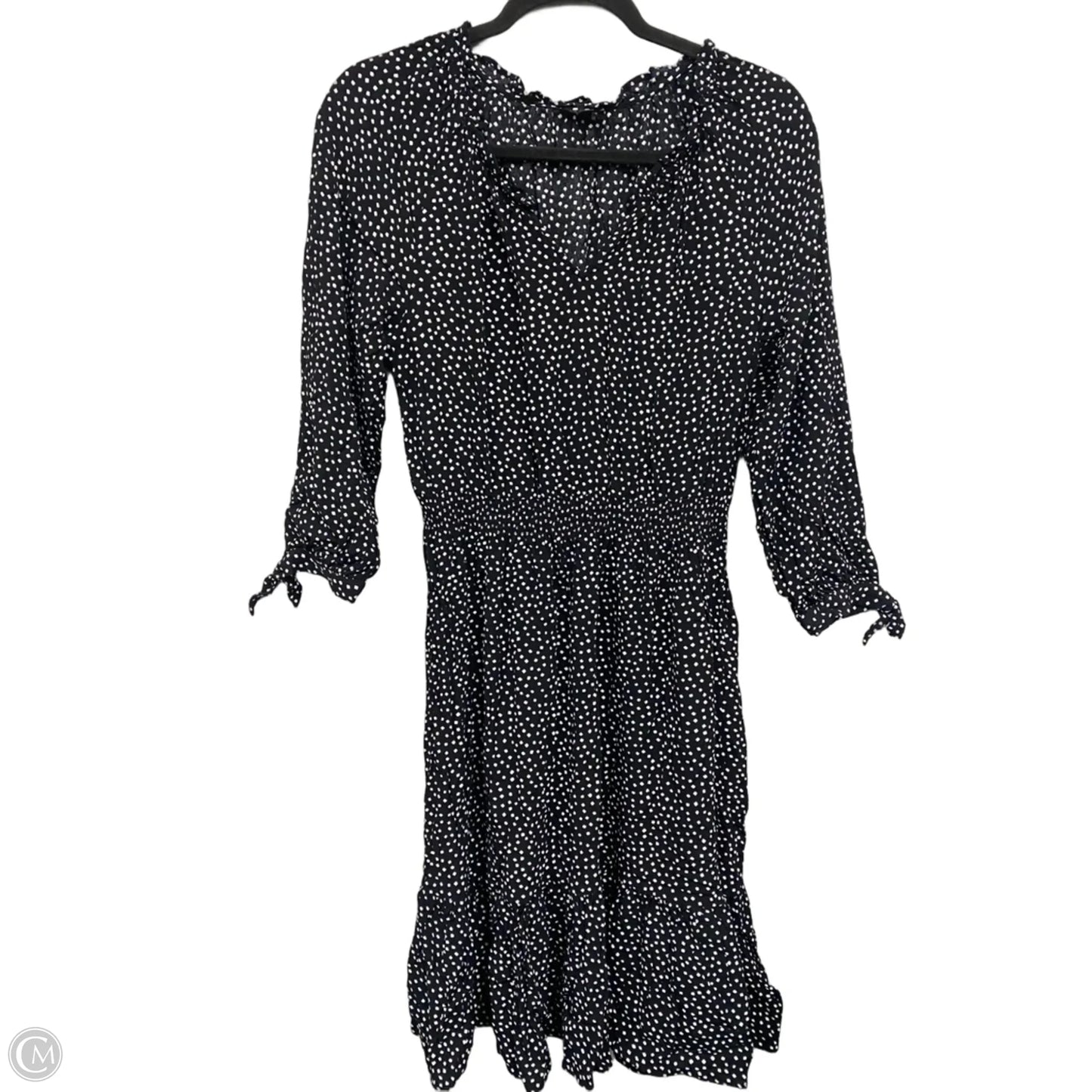Dress Casual Midi By Talbots In Black & White, Size: M