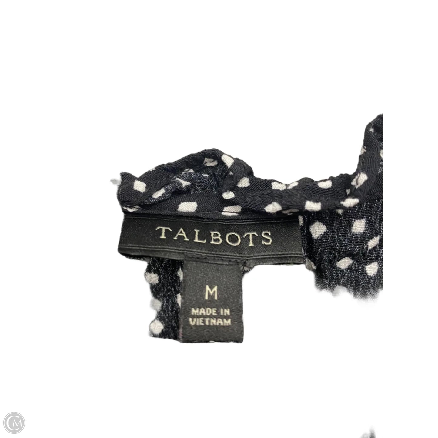 Dress Casual Midi By Talbots In Black & White, Size: M