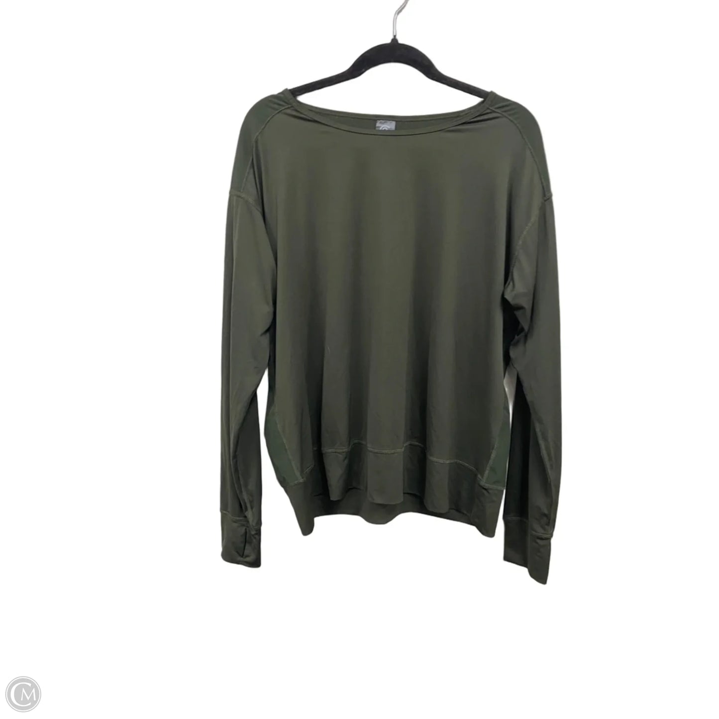 Athletic Top Long Sleeve Crewneck By Champion In Green, Size: Xl
