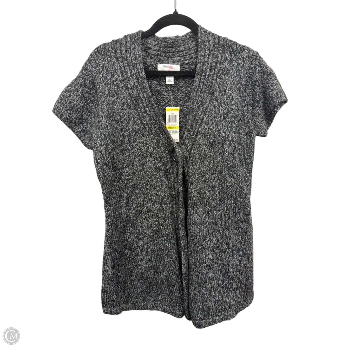 Sweater Short Sleeve By Style And Company In Grey, Size: M