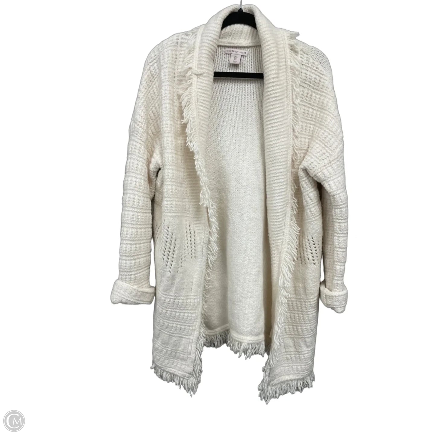 Sweater Cardigan By Sincerely Jules In Cream, Size: L