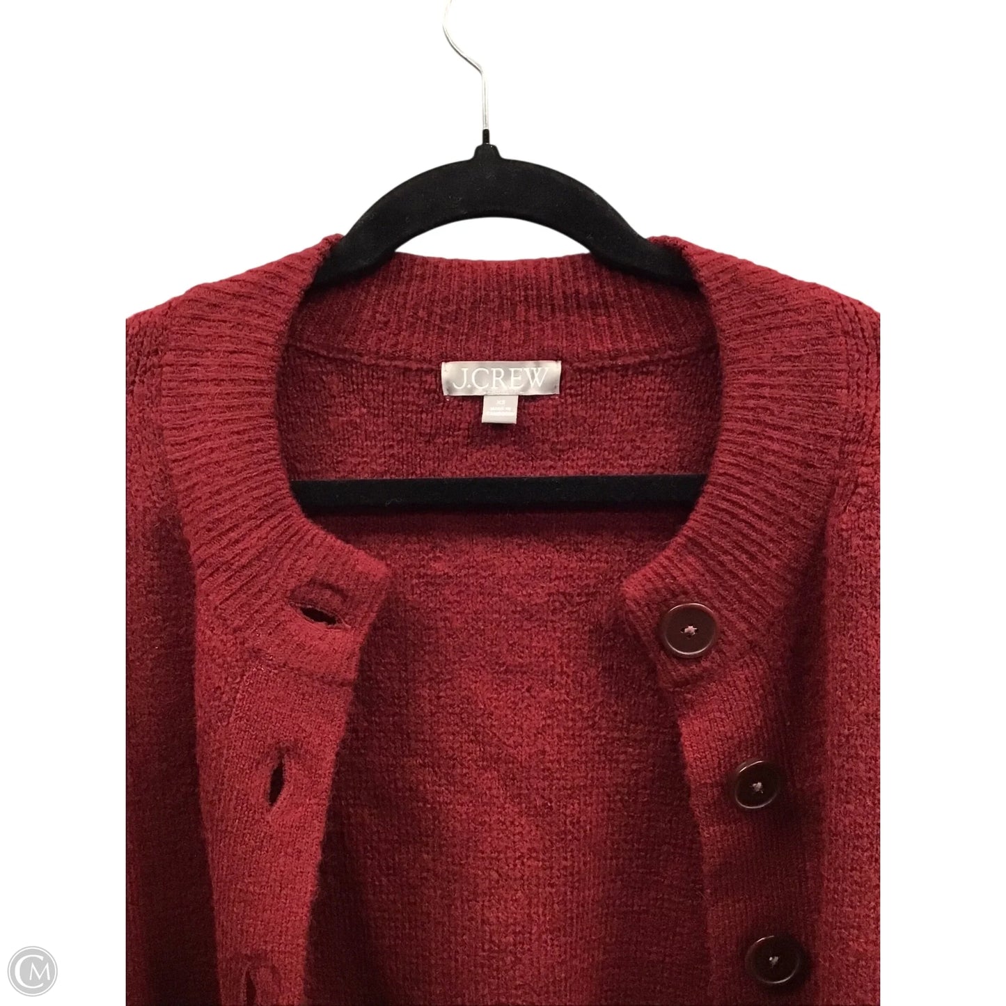 Sweater Cardigan By J. Crew In Red, Size: Xs