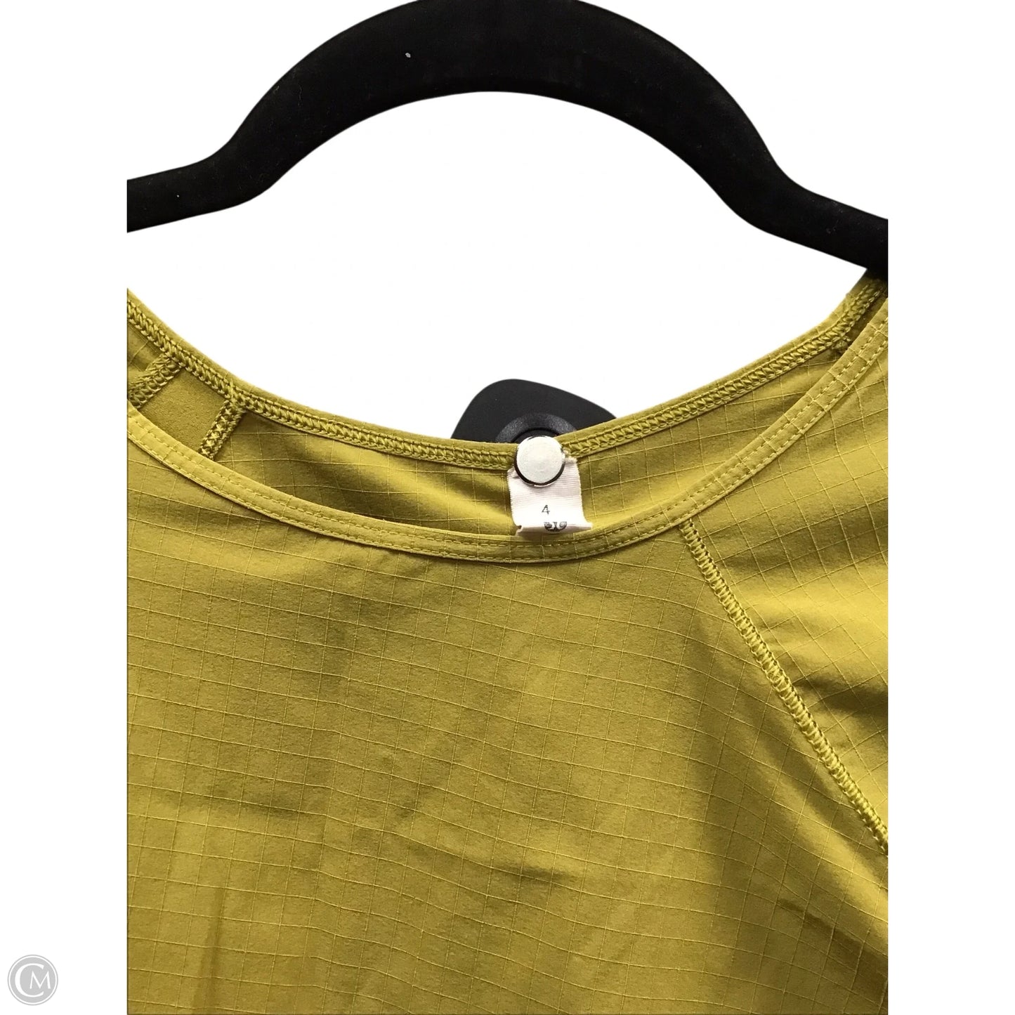 Athletic Top Short Sleeve By Lululemon In Green, Size: 4