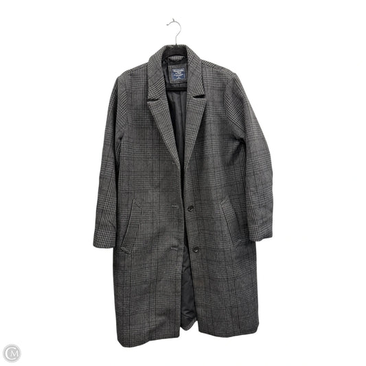 Coat Peacoat By Abercrombie And Fitch In Plaid Pattern, Size: Xl