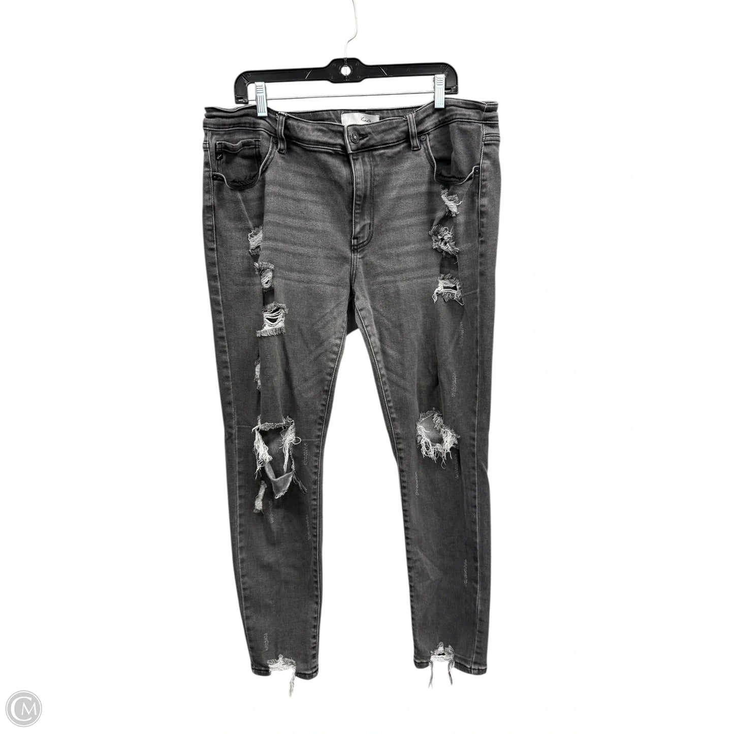 Jeans Skinny By Kancan In Grey, Size: 2x
