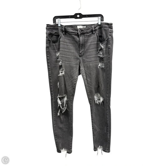 Jeans Skinny By Kancan In Grey, Size: 2x
