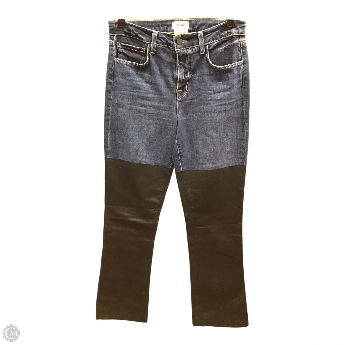 Jeans Flared By L Agence In Black & Blue, Size: 4