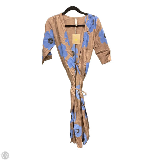 Dress Casual Maxi By Cmc In Blue & Brown, Size: L