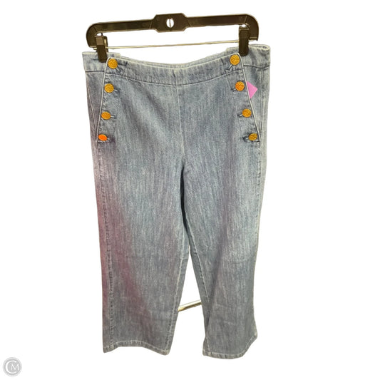 Jeans Wide Leg By J. Crew In Blue Denim, Size: 8