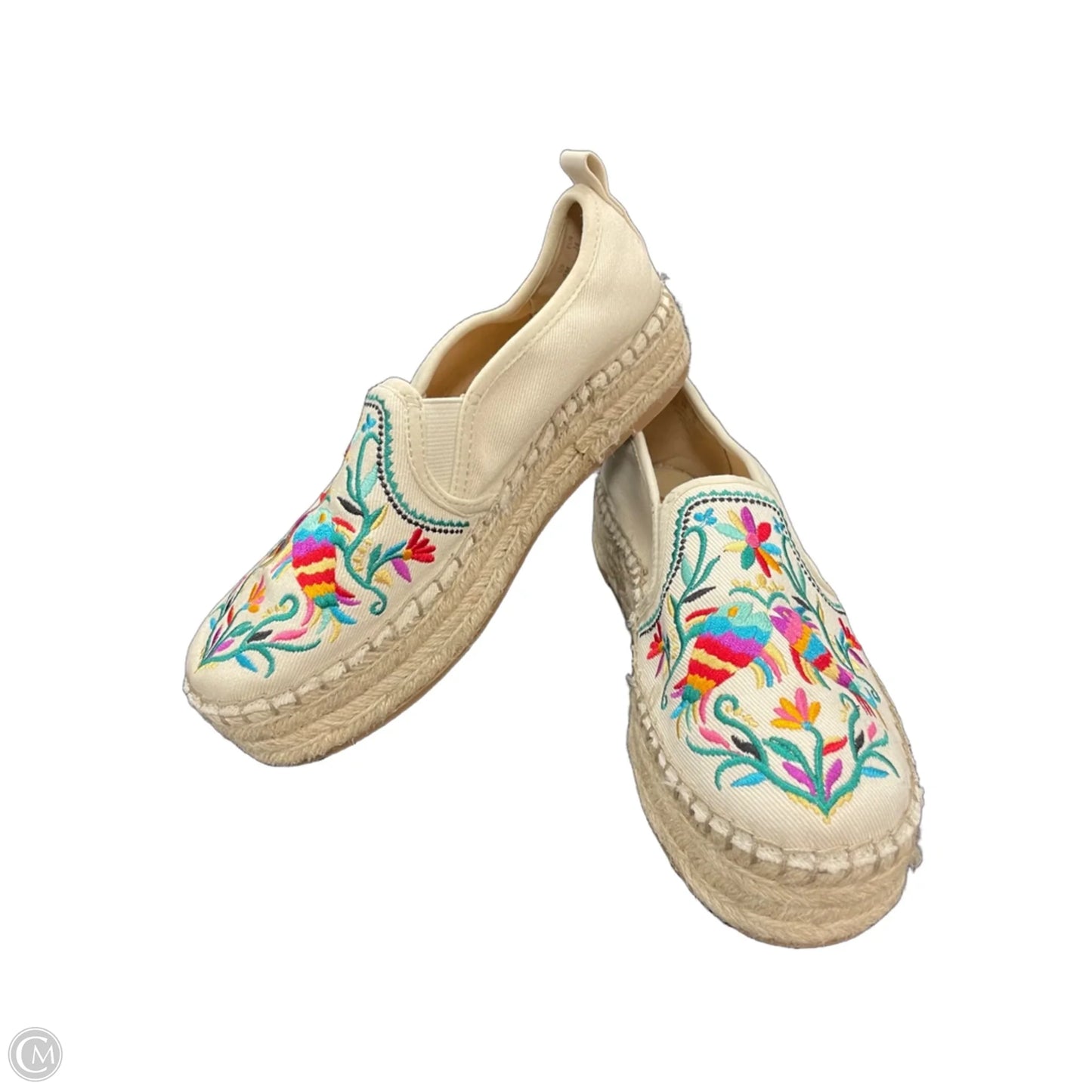 Shoes Heels Platform By Sam Edelman In Cream & Green, Size: 6