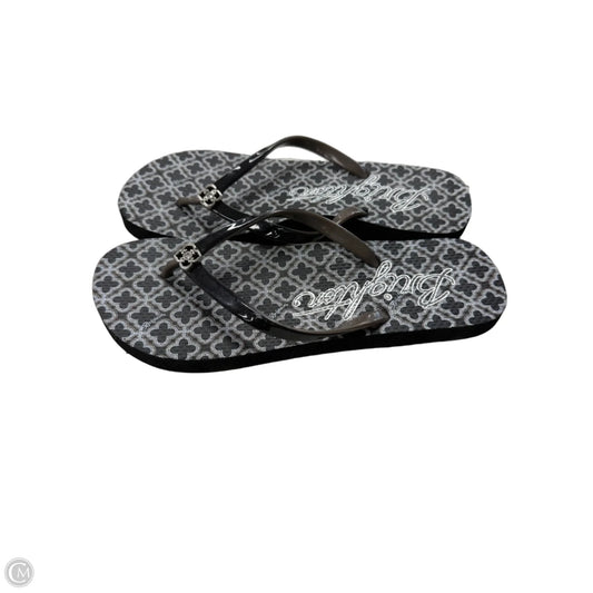 Sandals Flip Flops By Brighton In Black & White, Size: 8