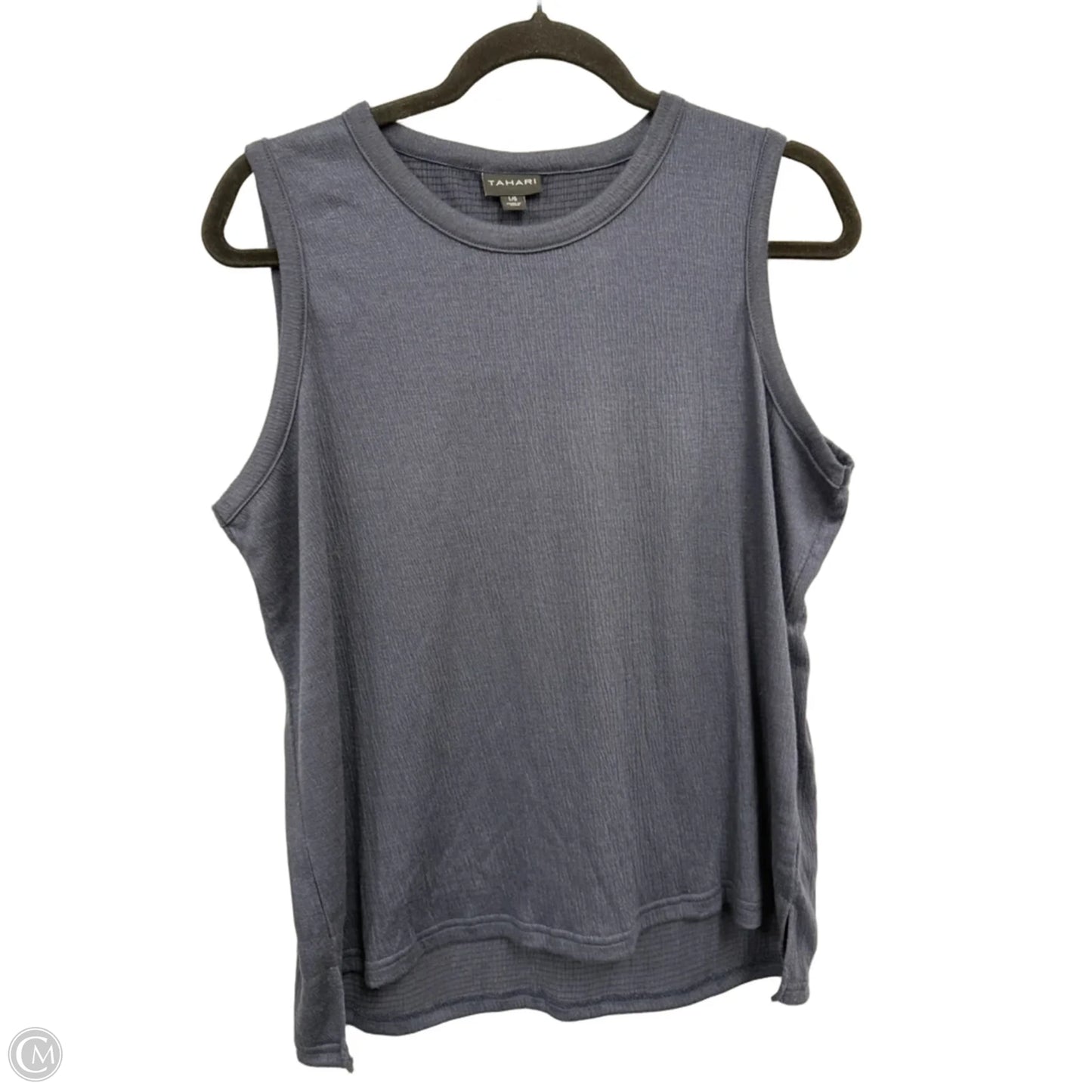 Top Sleeveless By Tahari In Blue, Size: L