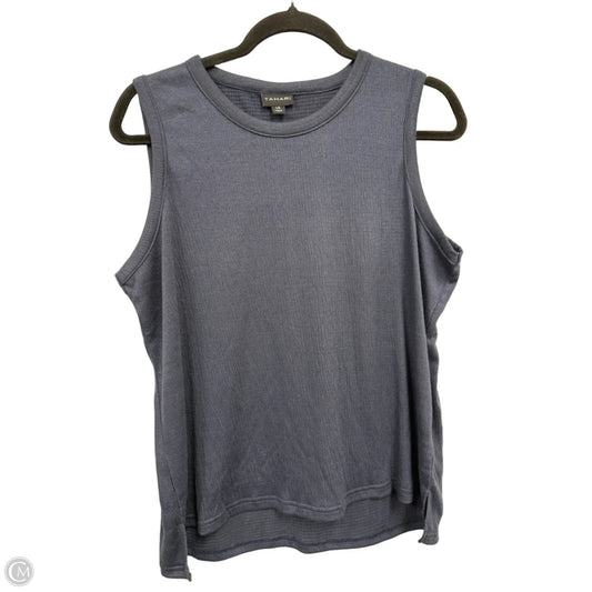 Top Sleeveless By Tahari In Blue, Size: L