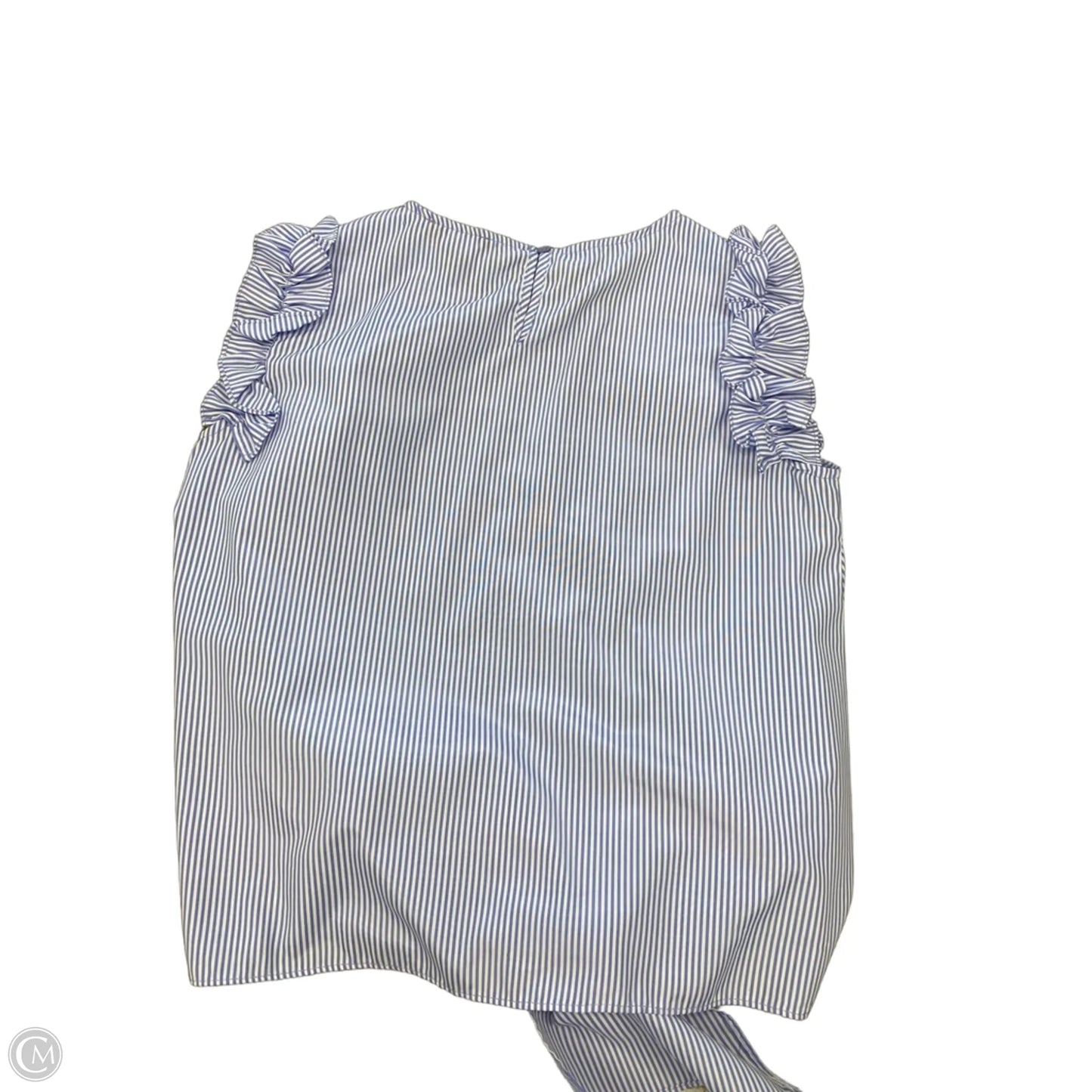 Top Sleeveless By Clothes Mentor In Blue & White, Size: M