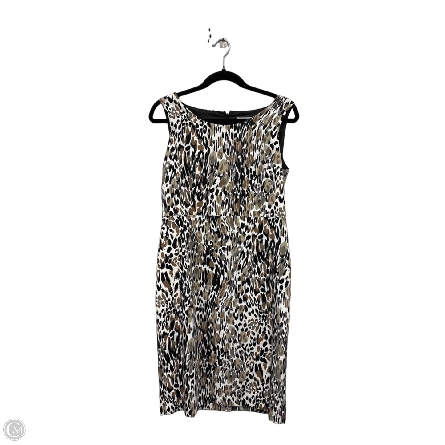 Dress Casual Midi By Kasper In Black & Brown, Size: 8