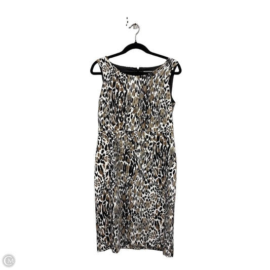 Dress Casual Midi By Kasper In Black & Brown, Size: 8