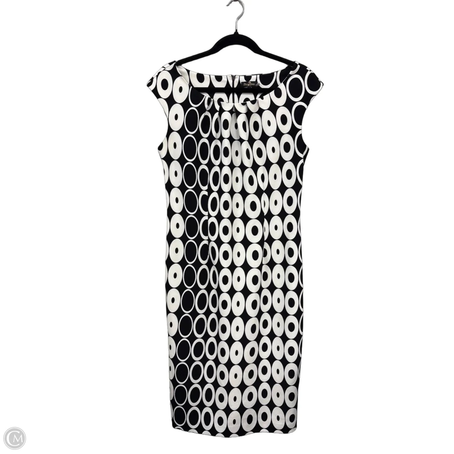 Dress Casual Midi By Clothes Mentor In Black & White, Size: 8