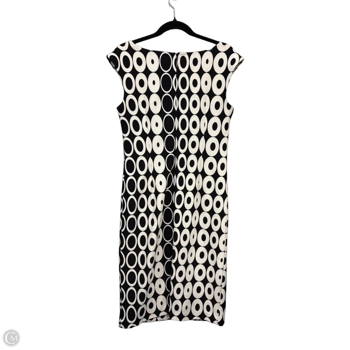 Dress Casual Midi By Clothes Mentor In Black & White, Size: 8