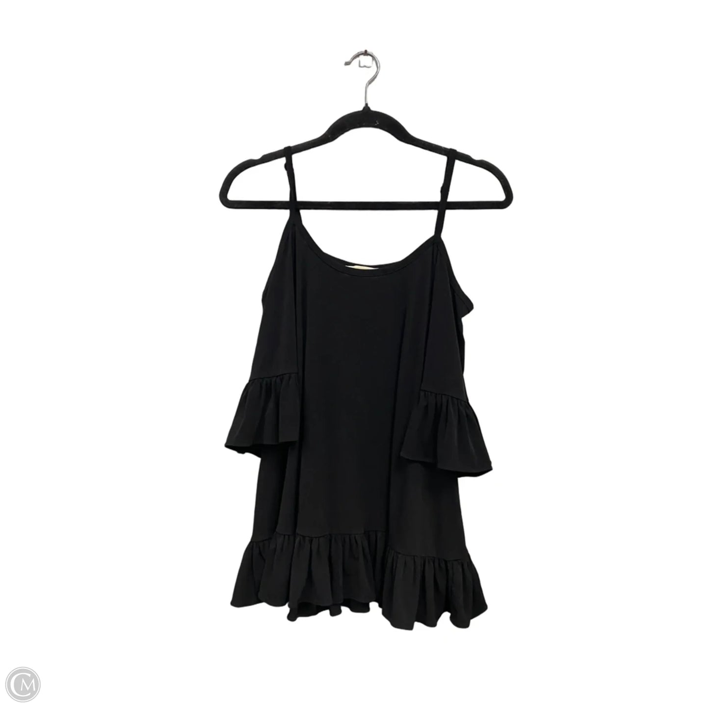 Blouse Short Sleeve By Michael By Michael Kors In Black, Size: M