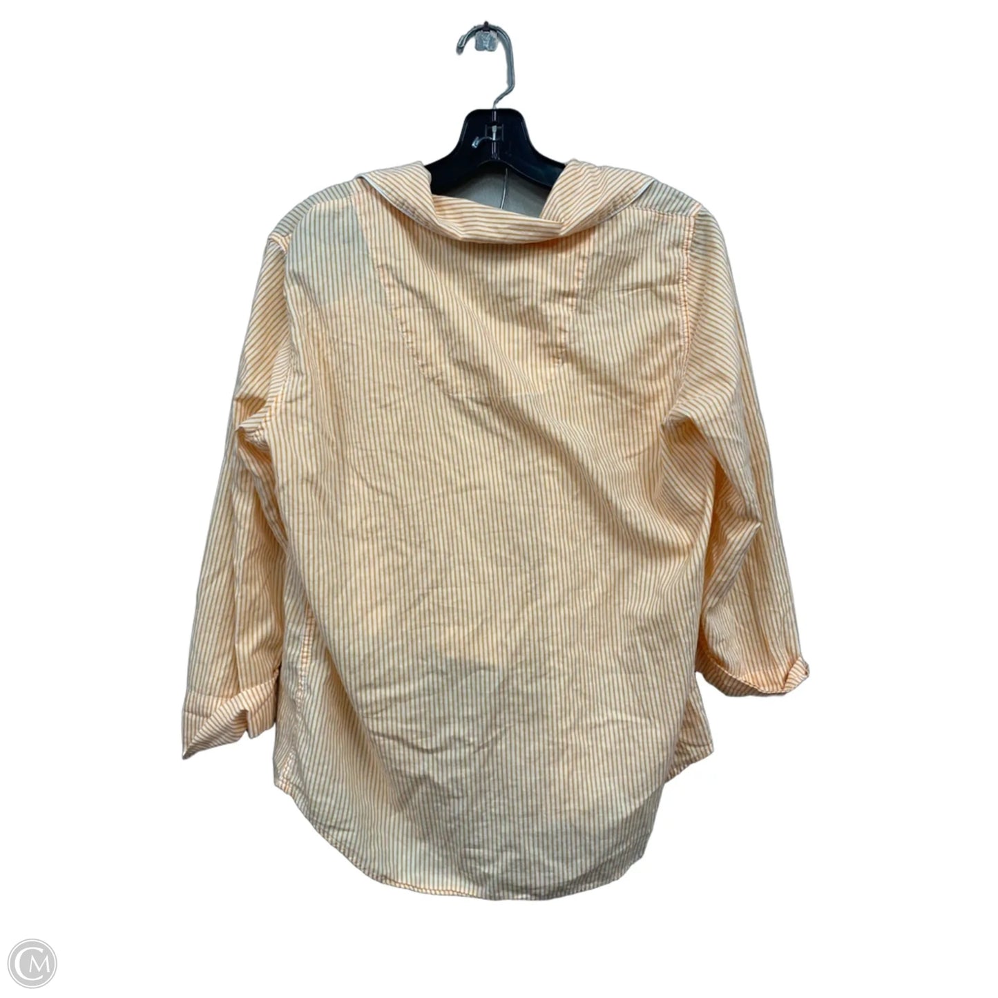 Pajamas 2pc By Lauren By Ralph Lauren In Orange & White, Size: M