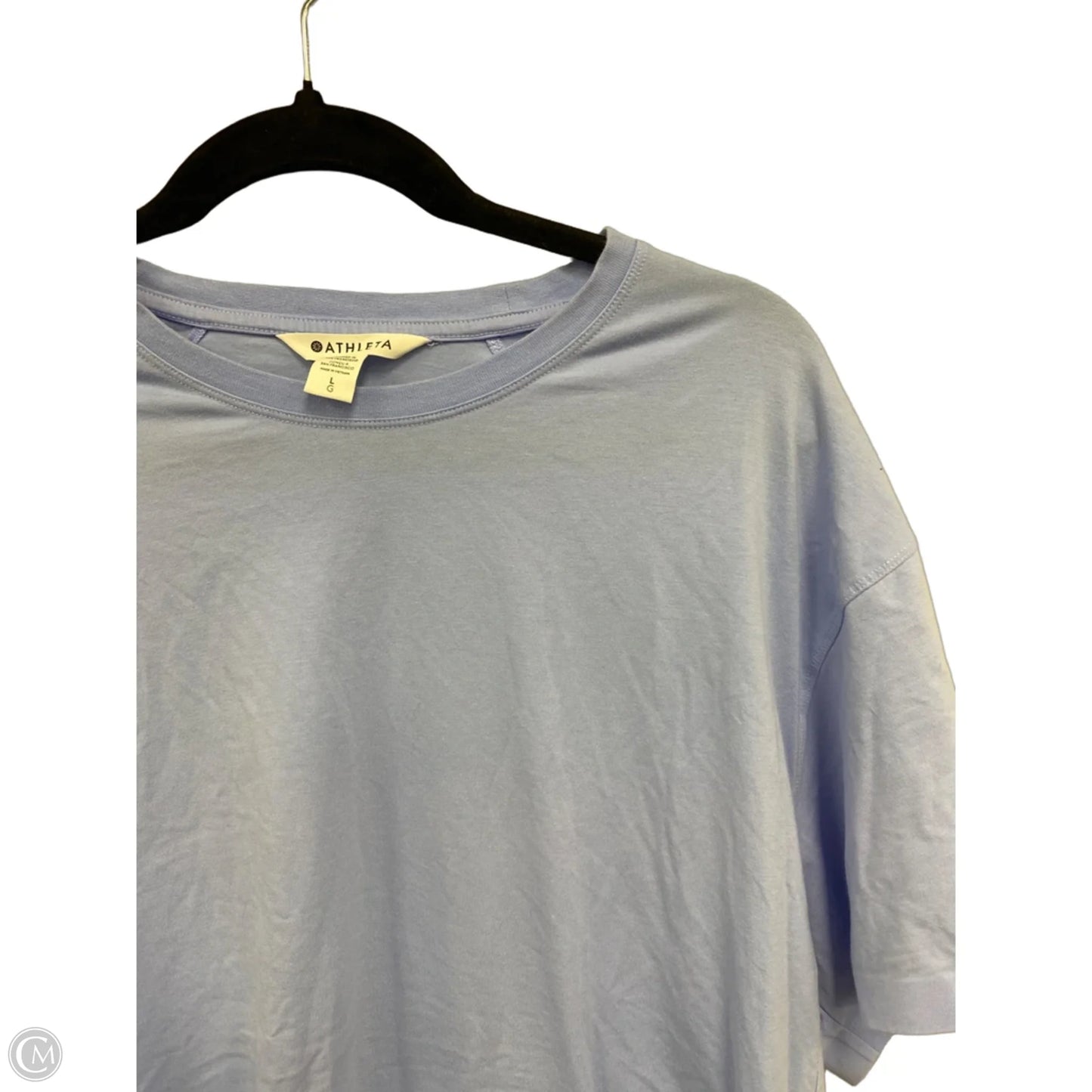 Athletic Top Short Sleeve By Athleta In Blue, Size: L