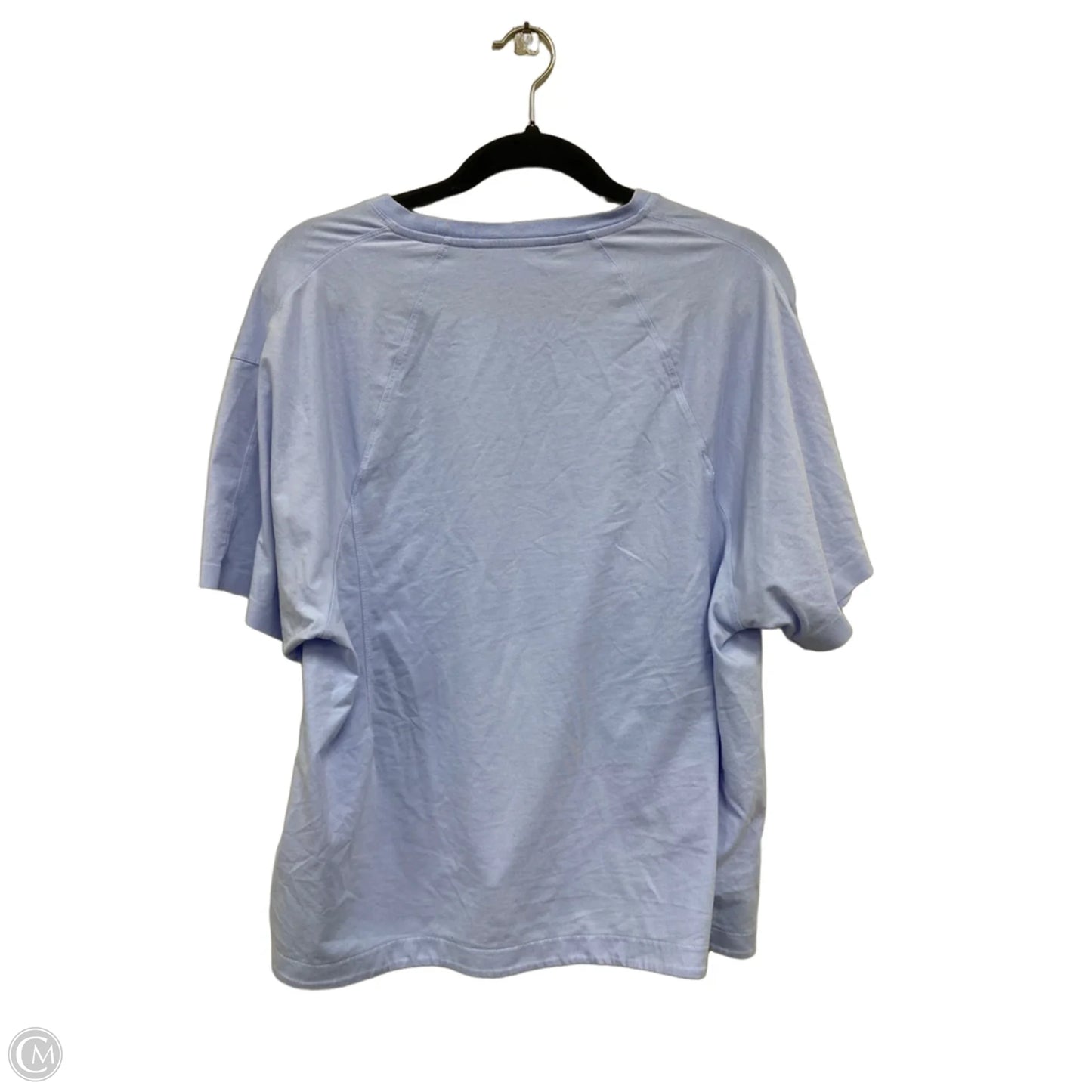 Athletic Top Short Sleeve By Athleta In Blue, Size: L