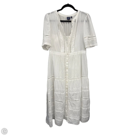 Dress Casual Midi By Gap In White, Size: M