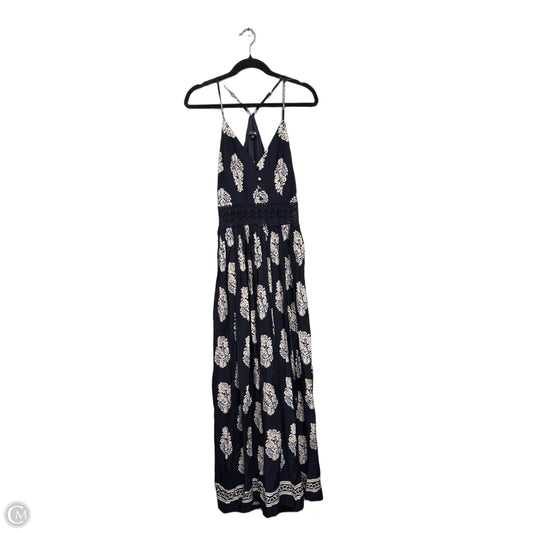 Dress Casual Maxi By Fashion Nova In Blue & Brown, Size: L