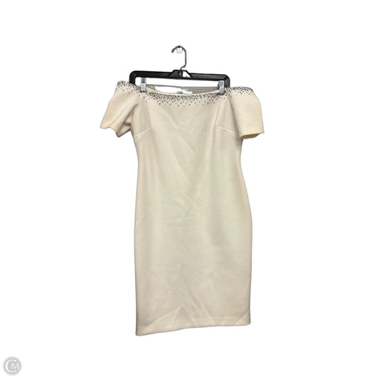 Dress Casual Midi By Calvin Klein In Cream, Size: 12