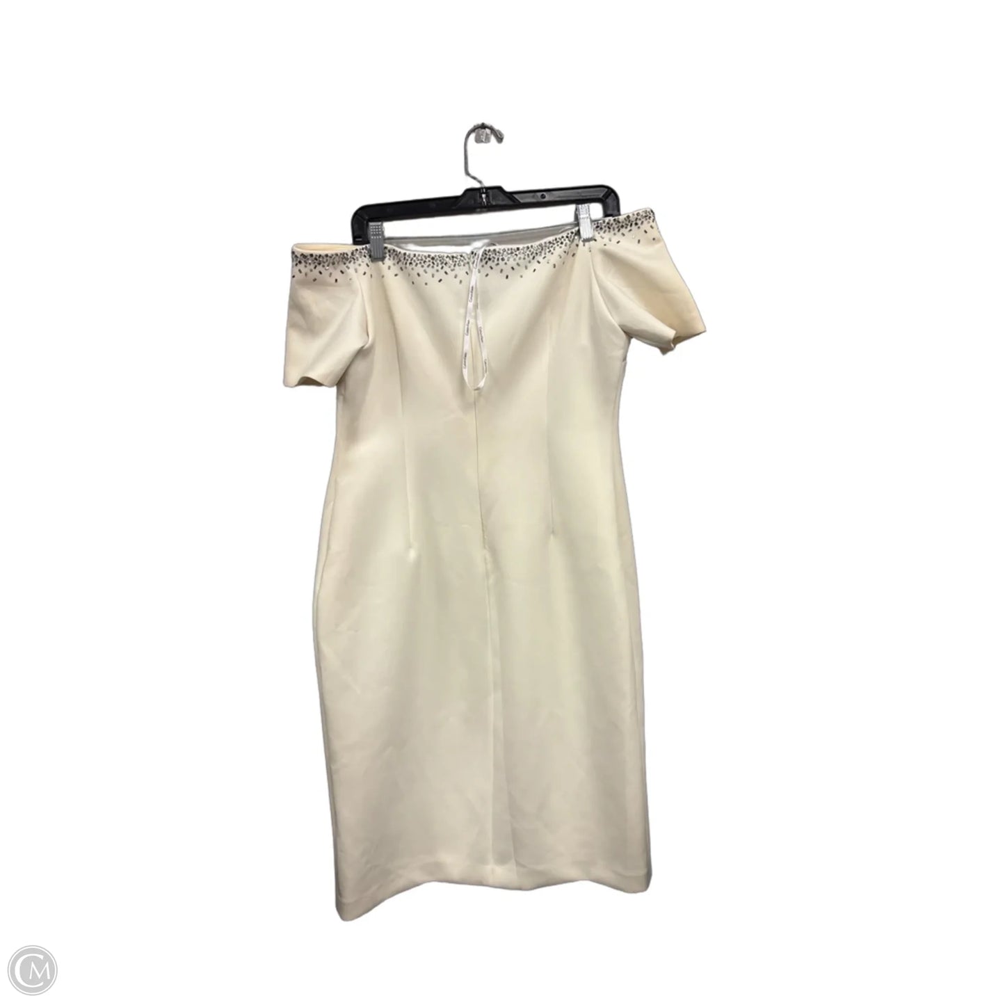 Dress Casual Midi By Calvin Klein In Cream, Size: 12