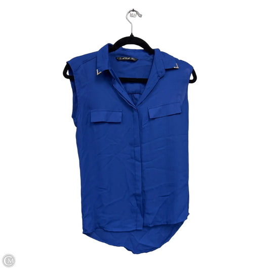 Top Short Sleeve By Zara In Blue, Size: S