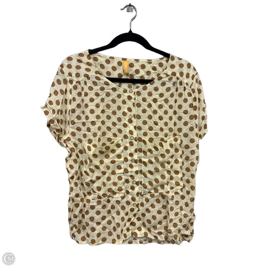 Top Short Sleeve By Clothes Mentor In Brown & Yellow, Size: M