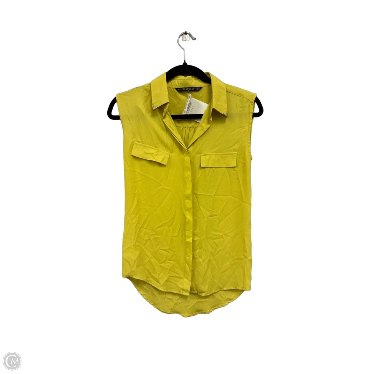 Top Sleeveless By Zara In Green, Size: S