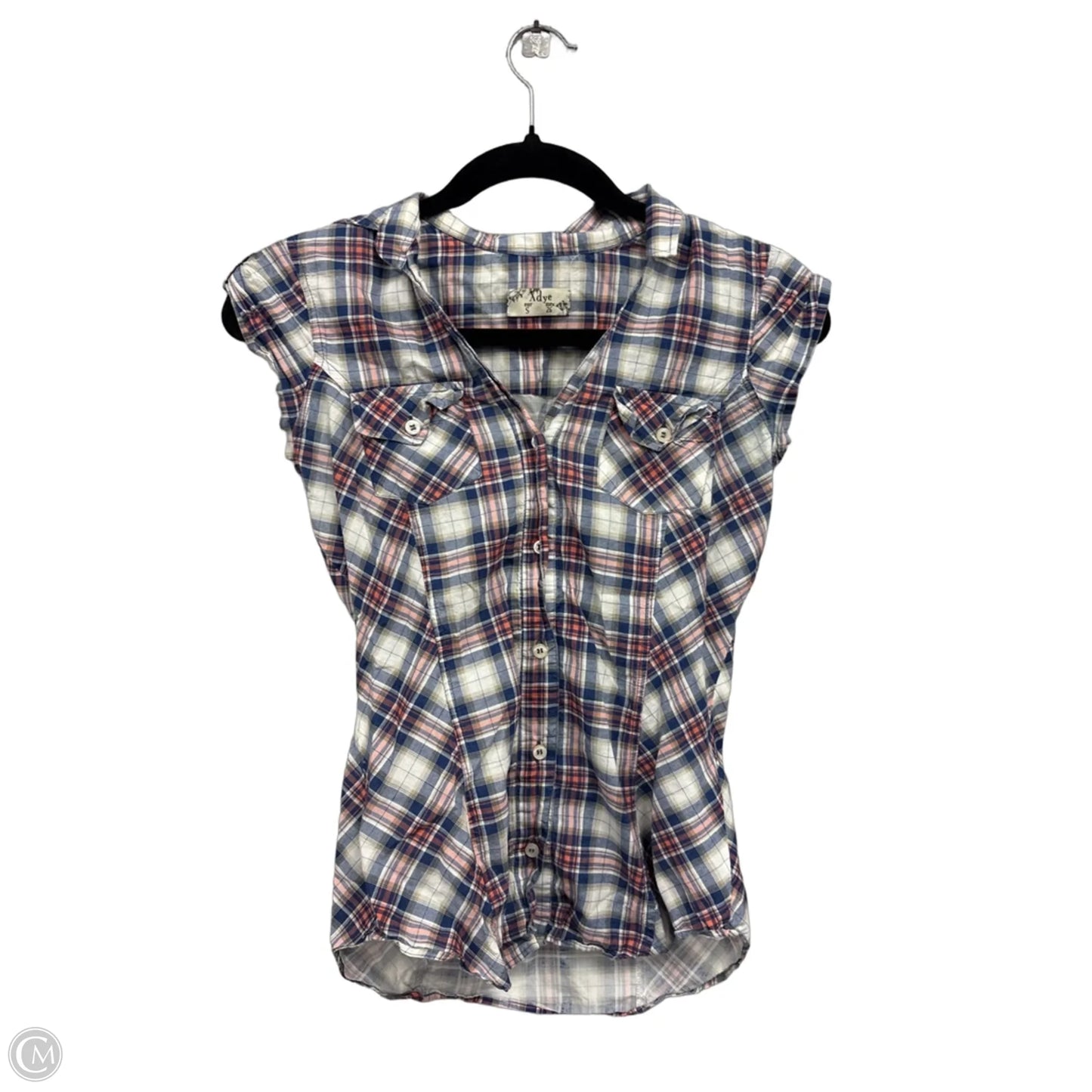 Top Short Sleeve By Clothes Mentor In Blue & Pink, Size: S